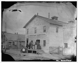 Washington, District of Columbia. Group in front of Christian Commission storehouse Courtesy of the LOC