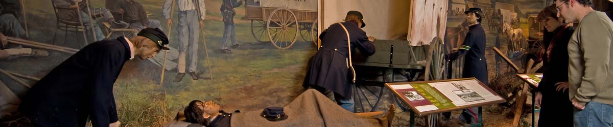 Visitors learn how Civil War Medicine laid the groundwork for our modern emergency medical care system in one of the National Museum of Civil War Medicine's galleries. Image Courtesy of Frederick Tourism