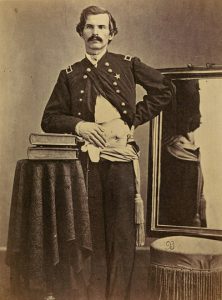 Penetrating Gunshot Wound of the Abdomen. General Henry Barnum, 12th New York. He received this wound on July 1, 1862 at the battle of Malvern Hill. Photograph by William Bell in August, 1865.