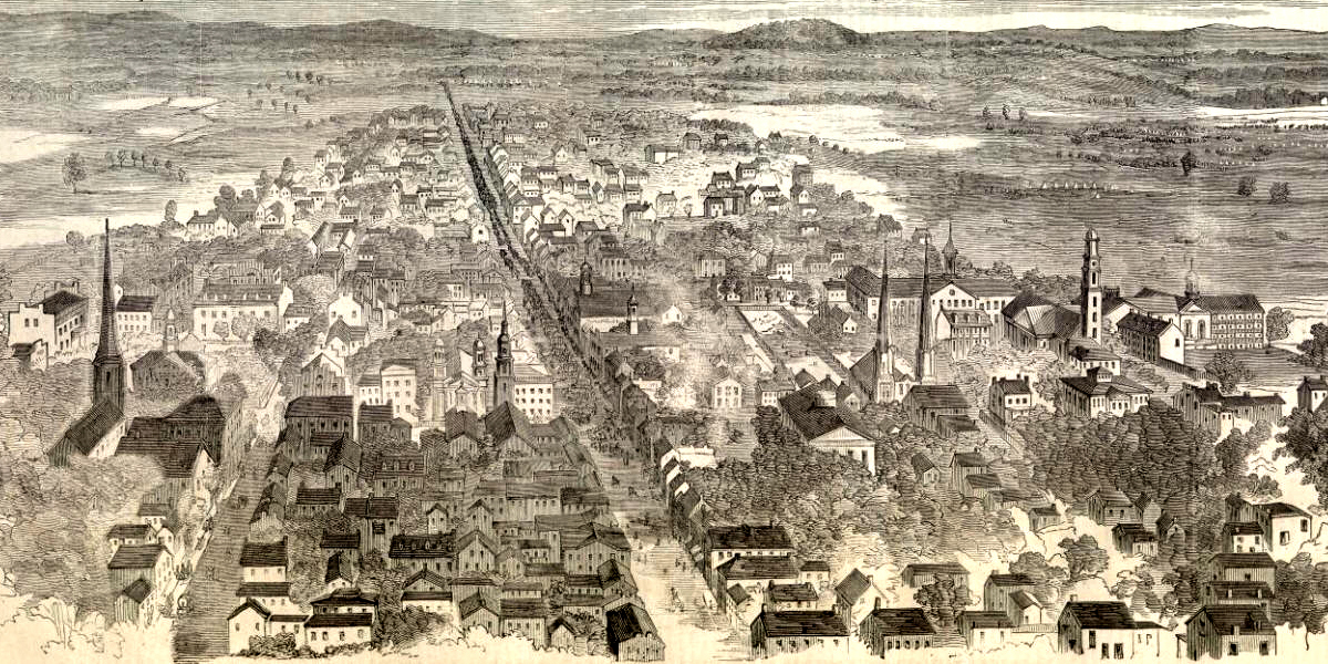 Frederick, MD in 1862, Courtesy of Crossroads of War