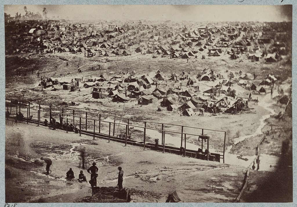 View of Andersonville Prison, August 1864. Courtesy of the Library of Congress