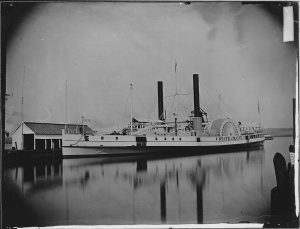 Clara Jones worked aboard the pictured hospital steamer, the State of Maine, in August of 1862. Courtesy of the National Archives