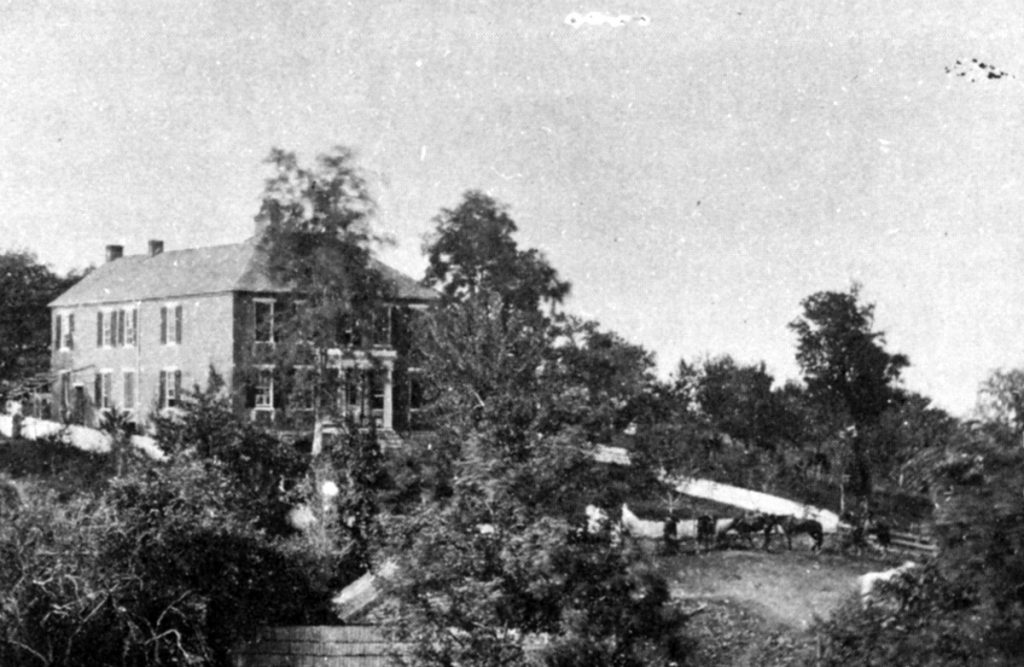 1862 photograph of the Pry House- Civil War Medicine Museum