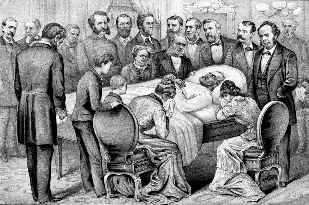President James Garfield on his deathbed.