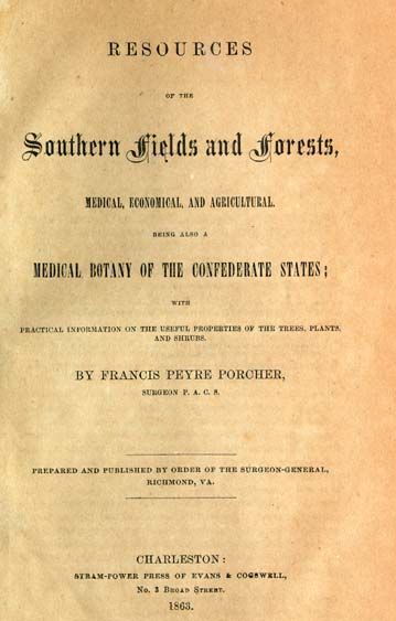 Title page of Resources of the Southern Fields and Forests