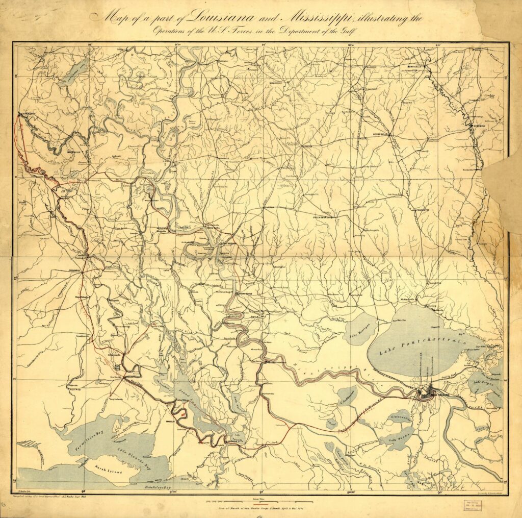 Military Map of Louisiana Operations (Library of Congress)